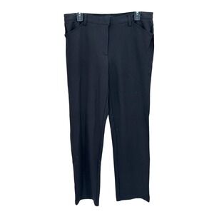 DKNY Pants Womens 8 Black Slacks Straight Leg‎ Ponte Stretch Pockets Office Work